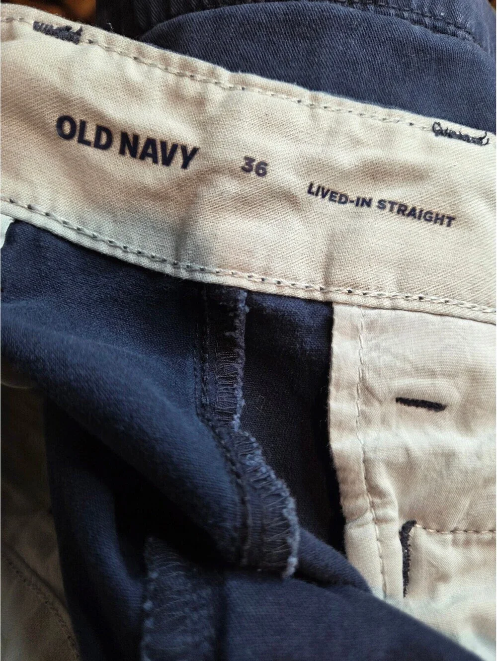 Old Navy Men's Lived-In Straight Navy Blue Shorts Size 36